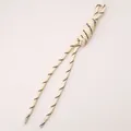 Beigefarbene Polyester-Paracord mit schwarzen Spiralmustern und klaren Kunststoffenden - 1 Stück Packung (ca. 22cm Länge, 4,5cm Römischer Knoten) / Beige