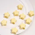 DIY cream star acrylic beads for handmade jewelry and phone chains in yellow finish - Pentagram / 1 Piece/Pack (22x14mm, Hole Approx 6.5mm) / Milkshake Yellow
