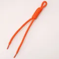 Vibrant orange braided paracord lanyard with a roman knot and durable heat shrink ends - Orange