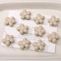 DIY acrylic flower beads in beige and pink for handmade jewelry making and crafts - 19mm (Aperture Approx 2.8mm) / Khaki (5 Pcs/Pack)
