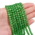 Perline occhio di gatto verde smeraldo lucide per gioielli fai da te e braccialetti - 6mm Verde (1 Filo/Confezione, circa 65 pezzi)