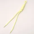 Pale yellow braided polyester cord with clear plastic tips for DIY jewelry and accessories - Pale Yellow