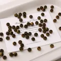 Perles rondes en bois marron foncé avec grain naturel pour création de bijoux DIY - Perles rondes / 20 Pièces/Paquet (Env. 5×6mm) / Vert pruche