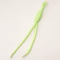 Neon green polyester Roman knot lanyard with woven texture and heat-sealed ends - Light Green