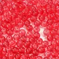 Red high-transparency glass beads in round shape with center hole for DIY jewelry making - 8mm (1.5mm Hole, 30 Pieces/Pack) / Red