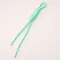 Braided mint green polyester Roman knot rope for DIY accessories with sealed tips - Cyan