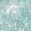 Clear light blue glass round beads with smooth finish and central hole for DIY jewelry - 8mm (1.5mm Hole, 30 Pieces/Pack) / Aqua Blue