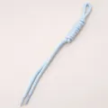 Light blue polyester braided cord with Roman knot and plastic ends for DIY jewelry - Light Blue