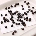 Perles en bois ovales café foncé pour la fabrication de bracelets et colliers DIY - Bille de perle / 20 Pièces/Paquet (Env. 6×5mm) / Marron Noir