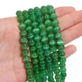 Perline occhio di gatto verdi per la creazione di braccialetti e collane fai-da-te - 8mm Verde (1 Filo/Confezione, circa 50 pezzi)