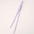 Light purple braided polyester cord with a sliding knot and clear plastic aglet tip - Light Purple