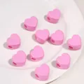 Pink heart acrylic beads with side holes for DIY jewelry and phone chain making - Heart / 1 Piece/Pack (21x14mm, Hole Approx 6.5mm) / Deep Pink