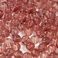 Transparent smoky pink glass round beads with smooth finish for DIY jewelry making - 10mm (1.5mm Hole, 20 Pieces/Pack) / Brown