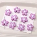 Light purple acrylic five-petal flower beads for DIY jewelry and bracelet making - 19mm (Aperture Approx 2.8mm) / Purple (5 Pcs/Pack)