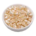 Creamy white lily of the valley acrylic flower beads with gold loops for DIY jewelry - Lily of the Valley / Apricot