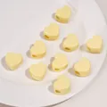 Creamy light yellow acrylic heart beads for handmade DIY phone chains and accessories - Heart / 1 Piece/Pack (21x14mm, Hole Approx 6.5mm) / Milkshake Yellow