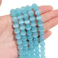 Fili di perle rotonde occhio di gatto azzurre da 8 mm per la creazione di gioielli - 10mm Blu (1 Filo/Confezione, circa 40 pezzi)