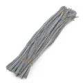 Single bundle of 100 soft grey pipe cleaners for creative handmade DIY flower crafts - 100 Pieces (5mmx30cm) / Light Gray