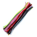 Colorful plush craft pipe cleaners bundle for creative DIY handmade floral decorations - 100 Pieces/Pack (5mmx30cm) / Random Mixed Colors