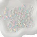 DIY jewelry 10mm flower glass beads in iridescent AB rainbow finish for bracelets - 10 Pieces/Pack (10mm) / Imported Colorful
