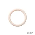 Detail view of 85mm natural wood ring with a smooth polished surface for DIY crafts - Outer Diameter 85mm, Thickness 10mm, Natural Wood, 1 Piece/Pack