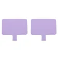 Deux attaches en T violet clair pour cordon de téléphone sur fond blanc minimaliste - 1 pièce/paquet (environ 6x6,5 cm) / Violet