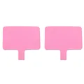 Lot de deux attaches de cordon de téléphone roses en tissu durable en forme de T - 1 pièce/paquet (environ 6x6,5 cm) / Rose