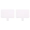 Set di due linguette bianche resistenti per cordino da telefono con anelli in metallo - Bianco