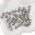 Translucent gray flower shaped crystal beads with faceted cut for DIY jewelry - 10 Pieces/Pack (10mm) / Gray