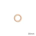 Single 30mm natural unfinished wood ring for DIY jewelry and manual crafts - 30mm (10 Pieces/Pack) / Natural Wood Color