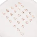 Rosa Emaille 26 englische Buchstabenanhänger aus Goldlegierung für DIY-Schmucksets - Buchstabe A (Nur Anhänger) / 2 Stk./Packung (8x12mm) / Rosa