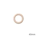 Anneau en bois naturel de 40mm pour bricolage et bijoux avec finition lisse - 40mm (5 Pièces/Paquet) / Couleur bois naturel