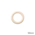 Anneau en bois naturel de 50mm pour artisanat DIY avec surface lisse polie - 50mmx8mm (5 Pièces/Paquet) / Couleur bois naturel