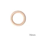 Anneau en bois naturel pour loisirs créatifs et bijoux, diamètre 70mm poli lisse - 70mm (2 Pièces/Paquet) / Couleur bois naturel