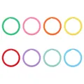 Set of eight colorful 30mm iron keyrings in candy paint finishes for DIY creative crafting - 5 Pieces/Pack / Multicolor