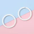 DIY 30mm matte white iron key ring hardware creative candy colored accessory - 30mm / White