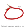 Verstelbare rode 3mm gevlochten armband met gouden metalen sluiting en minimalistisch design - Rode Emaille Koikarper Stijl (FXT037) / 1 Stuk/Verpakking (Diameter ca. 3mm) / Rood