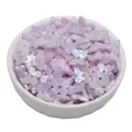 Pearlescent lilac butterfly beads for DIY jewelry making in a white ceramic dish - 10x11mm (100 Pieces/Pack) / Purple Series