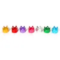 Set of seven colorful hollow-out mini crown beads for DIY jewelry and hair accessories - Crown Style (01款) / 50 Pieces/Pack (12mm x 10mm) / Multicolor