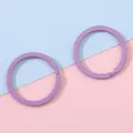 Flacher 30mm lila lackierter Eisen-Schlüsselring für kreative DIY-Bastelprojekte - 30mm / Lila