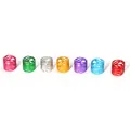 Set of 7 colorful crown-patterned aluminum hair rings for DIY jewelry making - Leaf Style (05款) / 50 Pieces/Pack (10mm x 10mm) / Multicolor