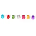 Hollow crown aluminum hair rings in seven colors for DIY hair jewelry accessories - Flower Style (06款) / 50 Pieces/Pack (8mm x 9mm) / Multicolor