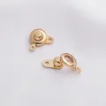 Set di due chiusure in oro 18K per la creazione di gioielli fai da te e collane - 15.5mm / Oro 18k