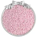 Pink 1.6-2.5mm glass seed beads for DIY jewelry making displayed on a silver tray - 10g/Pack / 1.6mm / Pink