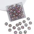 Faceted iridescent acrylic AB beads for DIY jewelry making in clear storage box - 8mm / 20Pcs/Pack / Gray