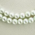 Double-row creamy white round glass imitation pearl beads for handmade jewelry DIY - 4mm (Approx 1mm Hole) - 100 Pieces/Pack / White