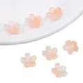 DIY cherry blossom beads in gradient pink-orange glass for handmade jewelry - Cherry Blossom Gradient Nude Pink