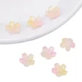 DIY cherry blossom beads with pink gradient finish and translucent resin material - Cherry Blossom Gradient Orange Pink