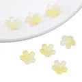 Translucent light yellow cherry blossom glass beads for DIY jewelry and bracelets - Cherry Blossom Gradient Yellow