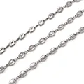 Silver stainless steel coffee bean link chain for DIY jewelry making and necklaces - 5.0猪鼻子+8字样式